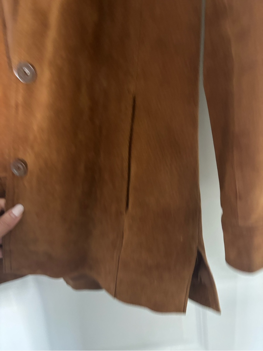 Cherokee Brown Suede Button-Front Jacket - Picture 4 of 5